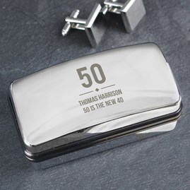 Personalised Birthday Cufflink Box Personalised Birthday Cufflink Box