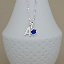 Personalised Birthstone Ball Chain Necklace Personalised Birthstone Ball Chain Necklace