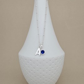 Personalised Birthstone Ball Chain Necklace Personalised Birthstone Ball Chain Necklace