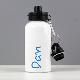 Personalised Blue Name Water Bottle