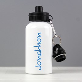 Personalised Blue Name Water Bottle