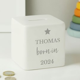 Personalised 'Born In' Money Box Personalised 'Born In' Money Box