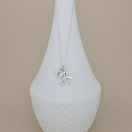 Personalised Bridesmaid Sterling Silver Bow Necklace Personalised Bridesmaid Sterling Silver Bow Necklace