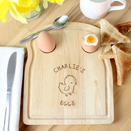 Personalised Chick Egg and Toast Board Personalised Chick Egg and Toast Board