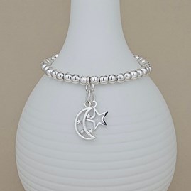 Personalised Children's Eid Moon And Star Bracelet Personalised Children's Eid Moon And Star Bracelet