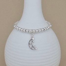 Personalised Children's Eid Moon Charm Bracelet Personalised Children's Eid Moon Charm Bracelet