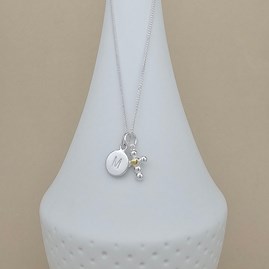 Personalised Children's Two Tone Cross Necklace Personalised Children's Two Tone Cross Necklace