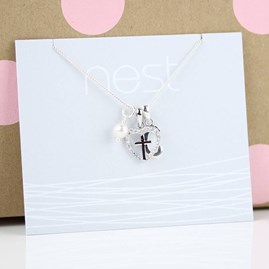 Personalised Child's Silver Christening Cross Pendant Personalised Child's Silver Christening Cross Pendant