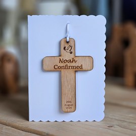 Personalised Confirmation Cross Hanging Decoration Card Personalised Confirmation Cross Hanging Decoration Card