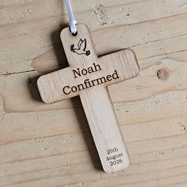 Personalised Confirmation Cross Hanging Decoration Card Personalised Confirmation Cross Hanging Decoration Card