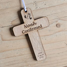 Personalised Confirmation Cross Hanging Decoration Card Personalised Confirmation Cross Hanging Decoration Card