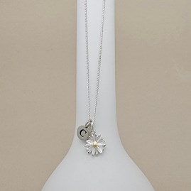 Personalised Daisy Charm Necklace Personalised Daisy Charm Necklace