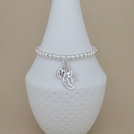 Personalised Eid Moon And Star Charm Bracelet Personalised Eid Moon And Star Charm Bracelet