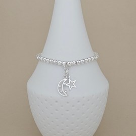 Personalised Eid Moon And Star Charm Bracelet Personalised Eid Moon And Star Charm Bracelet