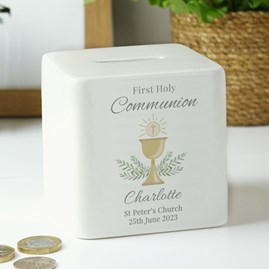 Personalised First Holy Communion Ceramic Money Box