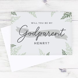 Personalised Godparent Card Personalised Godparent Card