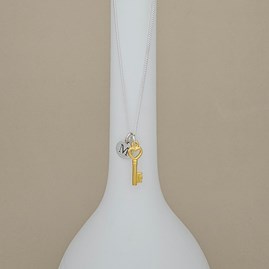 Personalised Gold Plated Key Necklace Personalised Gold Plated Key Necklace