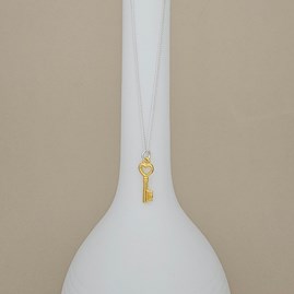 Personalised Gold Plated Key Necklace Personalised Gold Plated Key Necklace