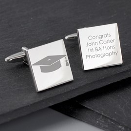 Personalised Graduation Cufflinks Personalised Graduation Cufflinks