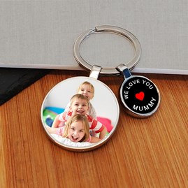 Personalised 'Love You Mummy' Photo Keyring