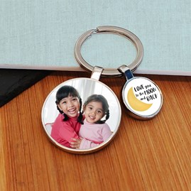 Personalised 'Moon and Back' Photo Keyring Personalised 'Moon and Back' Photo Keyring