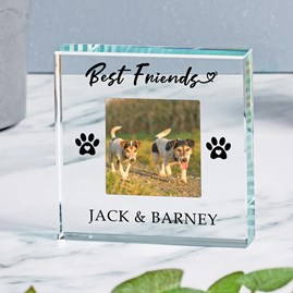 Personalised Pet Best Friends Photo Glass Token Personalised Pet Best Friends Photo Glass Token