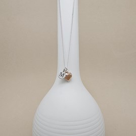 Personalised Rose Gold Pillow Heart Necklace Personalised Rose Gold Pillow Heart Necklace