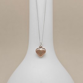Personalised Rose Gold Pillow Heart Necklace Personalised Rose Gold Pillow Heart Necklace