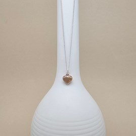 Personalised Rose Gold Pillow Heart Necklace Personalised Rose Gold Pillow Heart Necklace