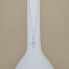 Personalised Silver Baptism Cross Necklace Personalised Silver Baptism Cross Necklace