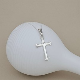 Personalised Silver Large Communion Cross Necklace Personalised Silver Large Communion Cross Necklace