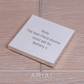 Personalised Silver Plated Compact Mirror