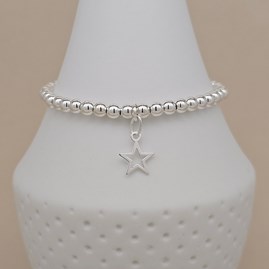 Personalised Silver Star Friendship Bracelet Personalised Silver Star Friendship Bracelet
