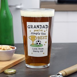 Personalised 'Simply The Best' Beer Glass Personalised 'Simply The Best' Beer Glass