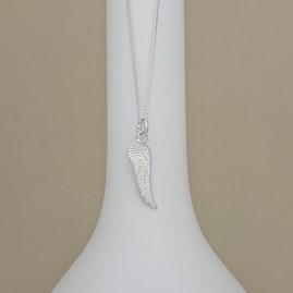 Personalised Sterling Silver Angel Wing Necklace Personalised Sterling Silver Angel Wing Necklace