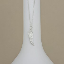 Personalised Sterling Silver Angel Wing Necklace