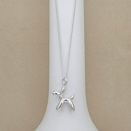 Personalised Sterling Silver Balloon Dog Necklace Personalised Sterling Silver Balloon Dog Necklace