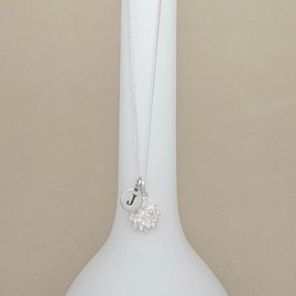 Personalised Sterling Silver Chrysanthemum Flower Necklace Personalised Sterling Silver Chrysanthemum Flower Necklace