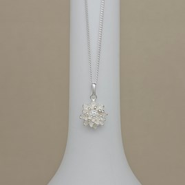 Personalised Sterling Silver Chrysanthemum Flower Necklace Personalised Sterling Silver Chrysanthemum Flower Necklace