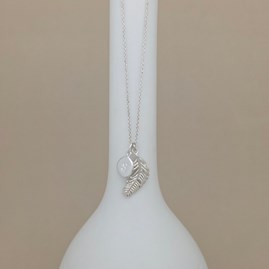 Personalised Sterling Silver Falling Feather Necklace