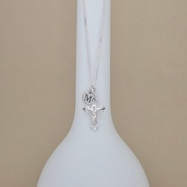 Personalised Sterling Silver Fancy Crucifix Necklace Personalised Sterling Silver Fancy Crucifix Necklace