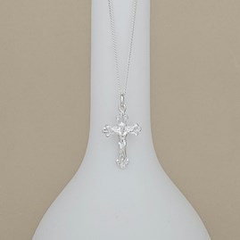 Personalised Sterling Silver Fancy Crucifix Necklace Personalised Sterling Silver Fancy Crucifix Necklace