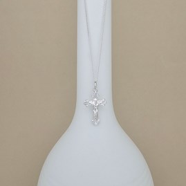 Personalised Sterling Silver Fancy Crucifix Necklace Personalised Sterling Silver Fancy Crucifix Necklace