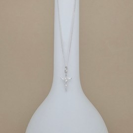 Personalised Sterling Silver Mini Crucifix Necklace Personalised Sterling Silver Mini Crucifix Necklace