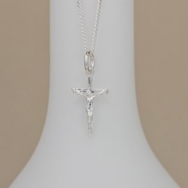 Personalised Sterling Silver Mini Crucifix Necklace Personalised Sterling Silver Mini Crucifix Necklace