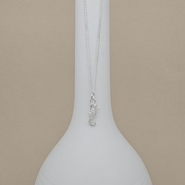 Personalised Sterling Silver Seahorse Necklace