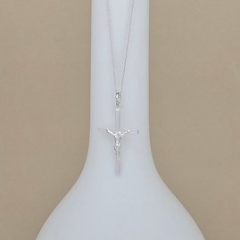 Personalised Sterling Silver Small Crucifix Necklace Personalised Sterling Silver Small Crucifix Necklace