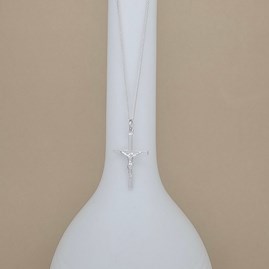 Personalised Sterling Silver Small Crucifix Necklace Personalised Sterling Silver Small Crucifix Necklace