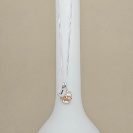 Personalised Sterling Silver Violet Flower Necklace Personalised Sterling Silver Violet Flower Necklace