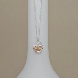 Personalised Sterling Silver Violet Flower Necklace Personalised Sterling Silver Violet Flower Necklace